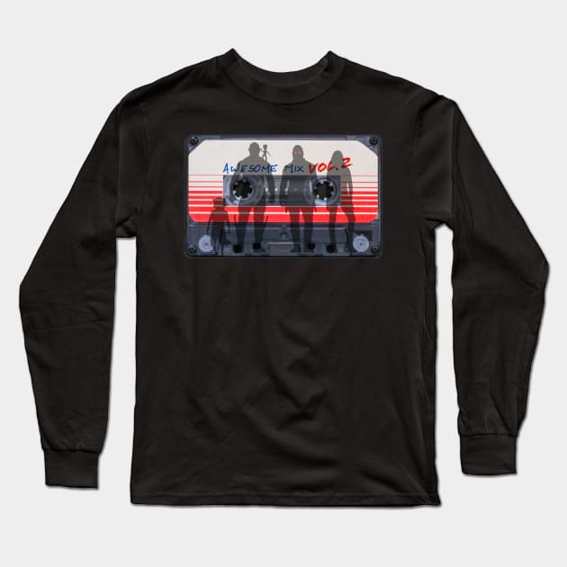 Awesome Mix Volume 2 Long Sleeve T-Shirt by w0dan